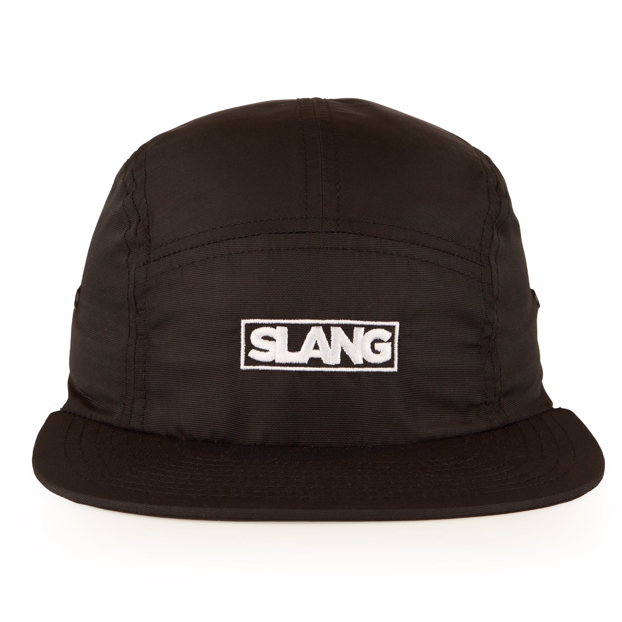 Black Classic Logo 5-Panel Camp Hat