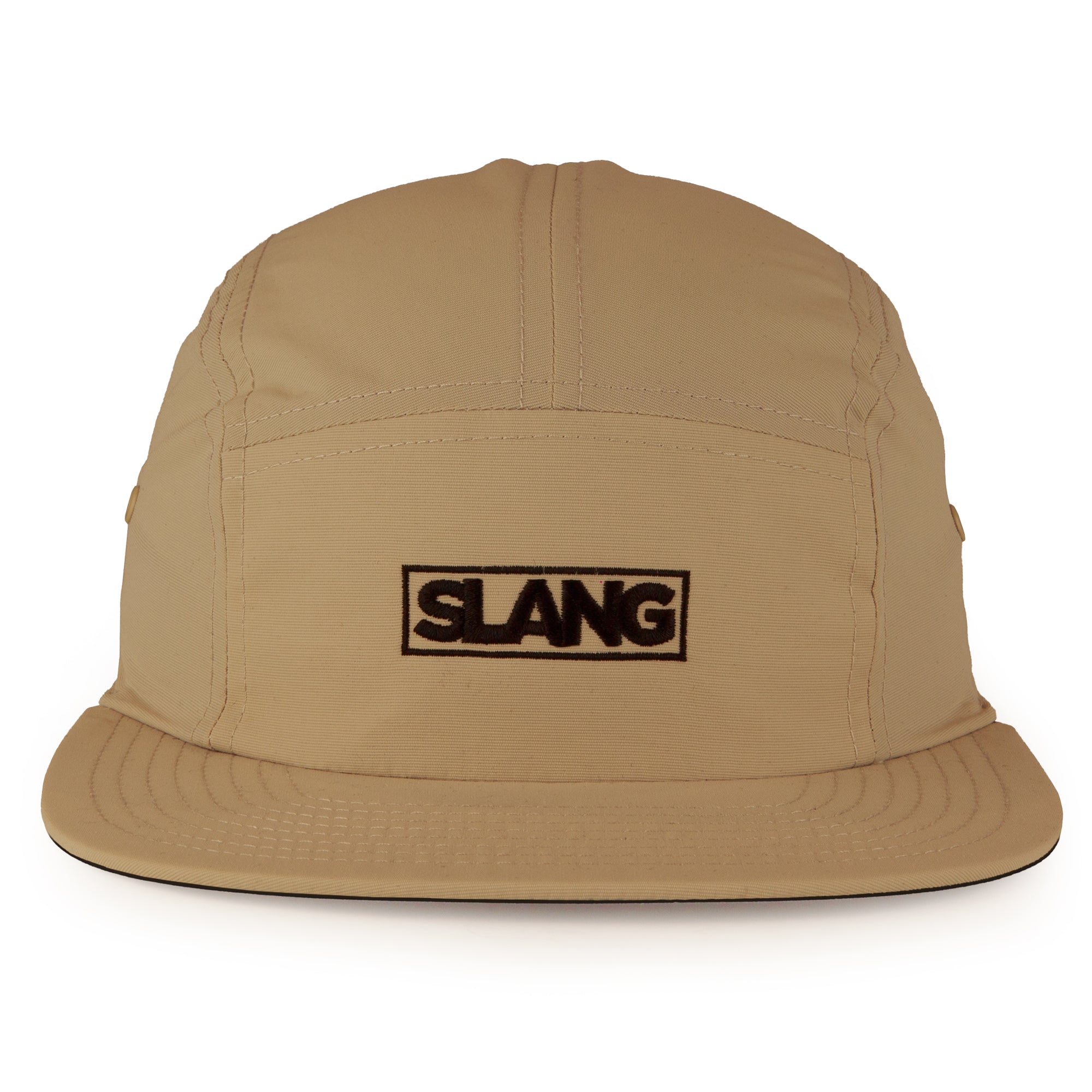 Khaki Brown Classic Logo 5-Panel Camp Hat