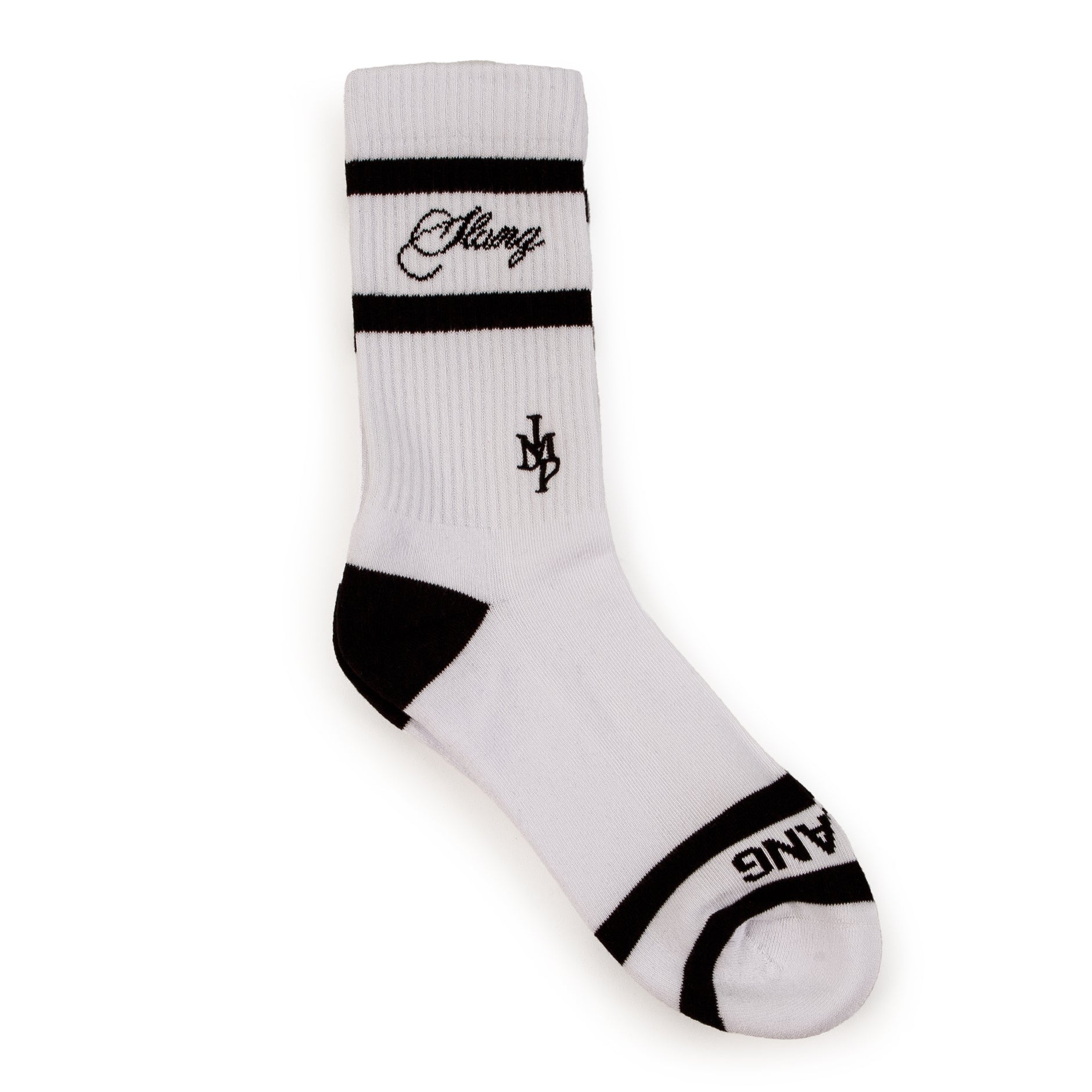 Script Logo White Athletic Sock