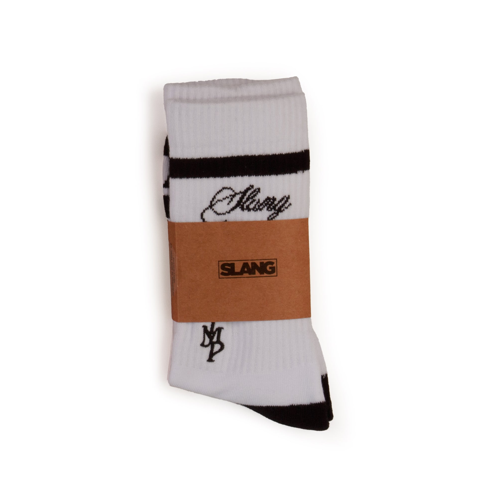 Script Logo White Athletic Sock