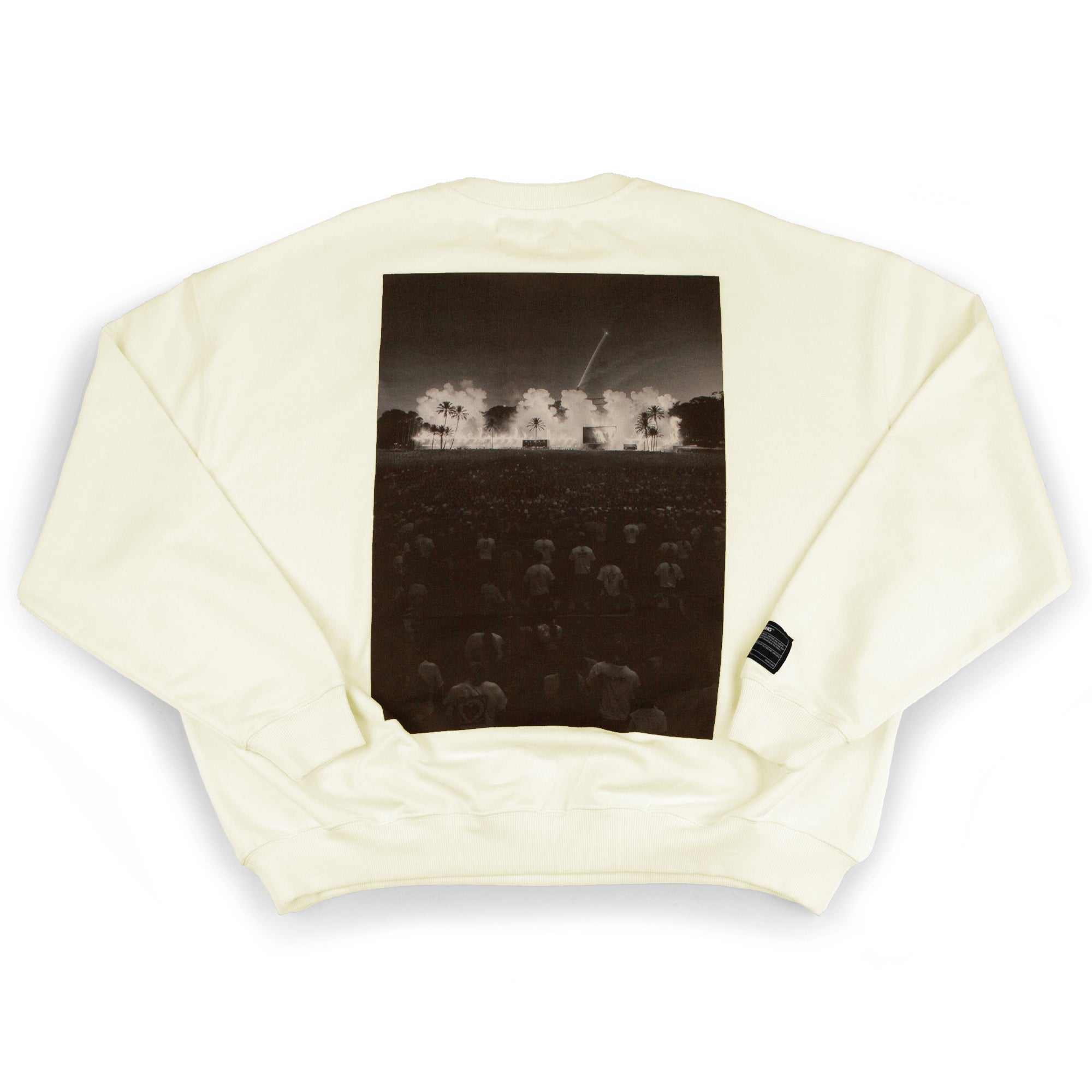 Vintage White Crowd Club Oversized Sweatshirt