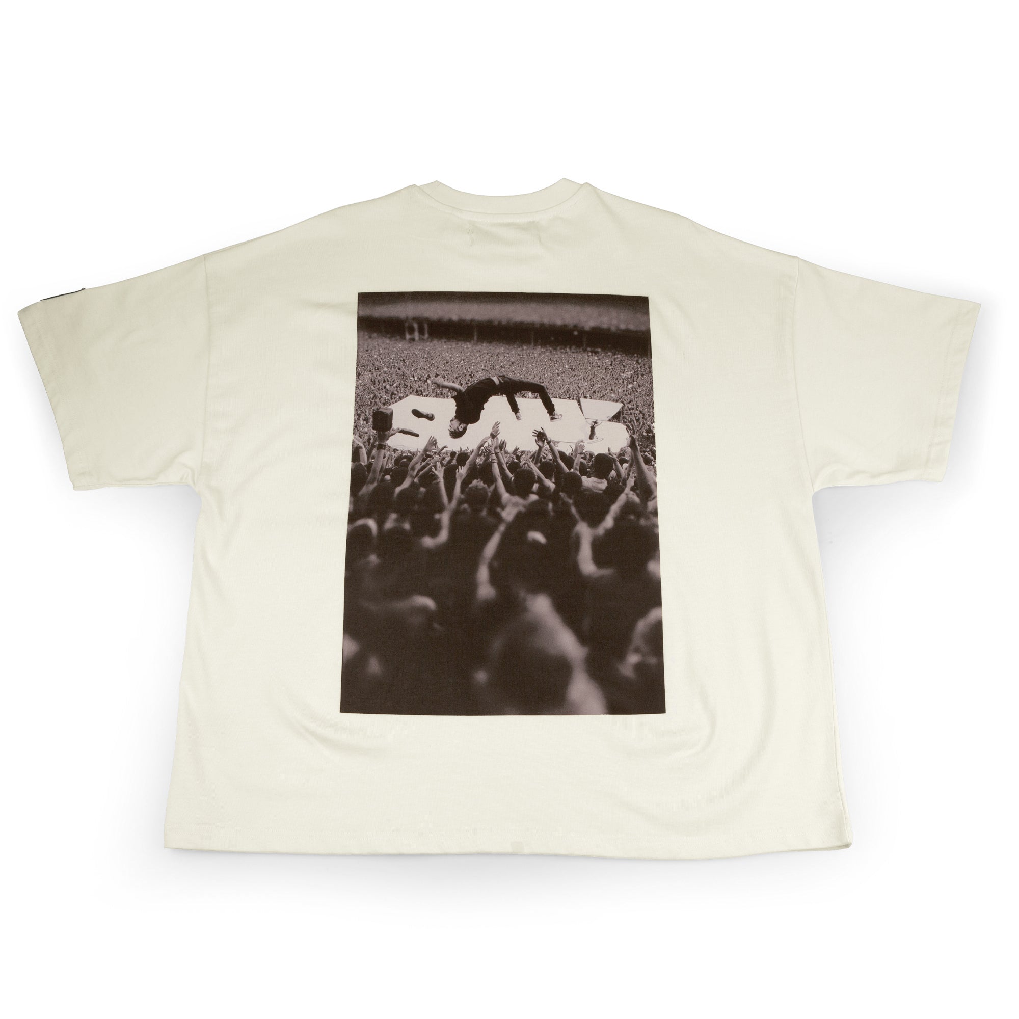 Vintage White Crowd Club Boxy Tee